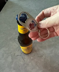 CustomFlyingDiscs.Com - Multi-use Alloy Bottle Opener Keychain