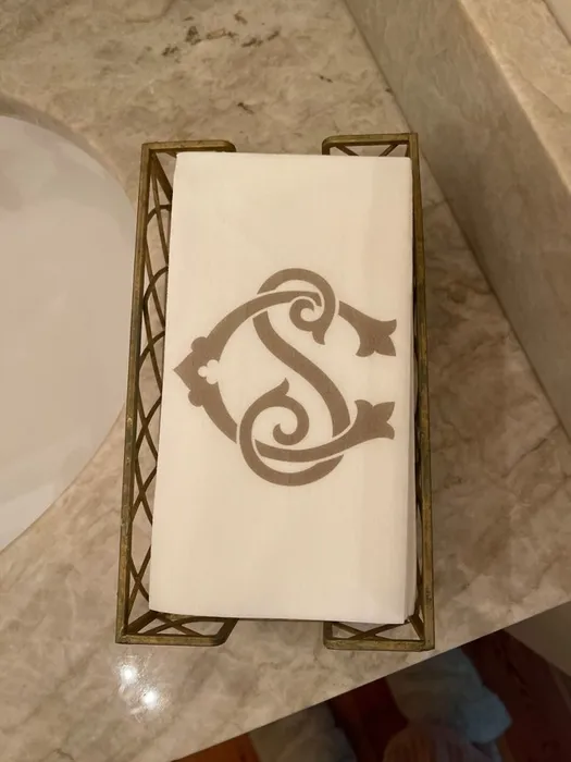 CustomFlyingDiscs.Com - Custom Linen Guest Towel Napkin