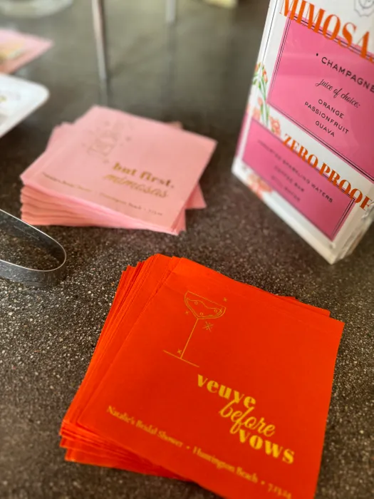 CustomFlyingDiscs.Com - Custom Foil Stamped Beverage Napkin