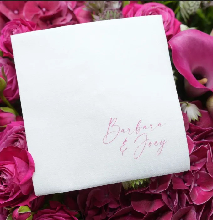 CustomFlyingDiscs.Com - Custom Linen Beverage Napkin