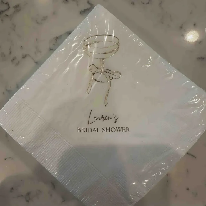 CustomFlyingDiscs.Com - Custom Foil Stamped Beverage Napkin