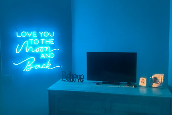CustomFlyingDiscs.Com - I Love You To The Moon And Back Neon Sign