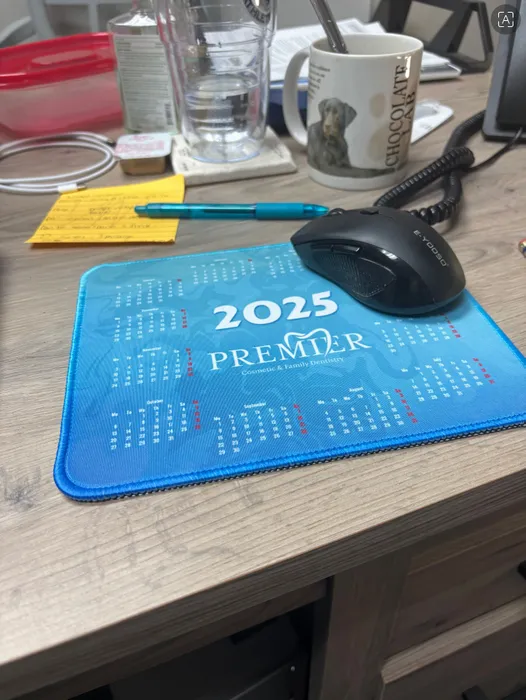 CustomFlyingDiscs.Com - Light Blue Calendar Mouse Pad