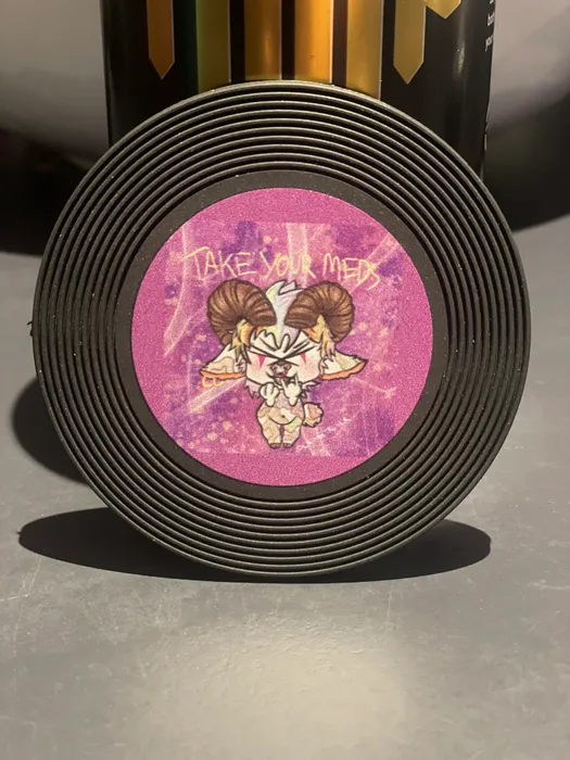 CustomFlyingDiscs.Com - Soft Plastic Record Coaster