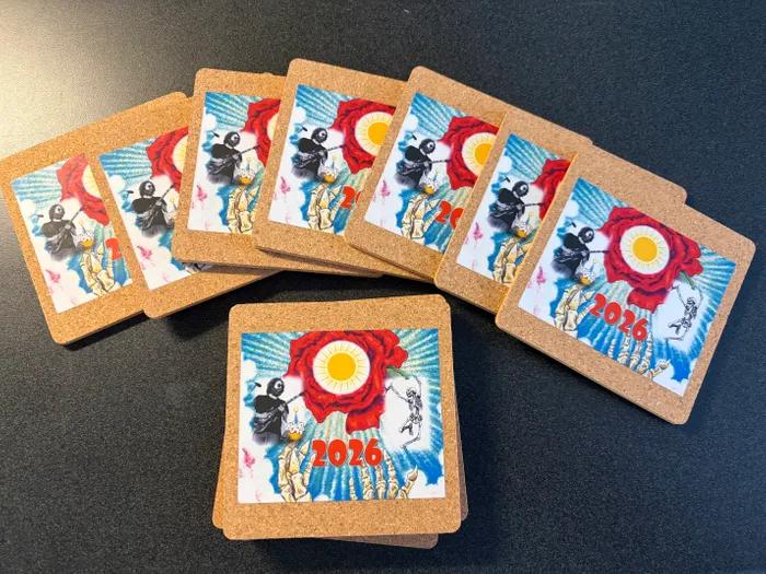 CustomFlyingDiscs.Com - Cork Coasters