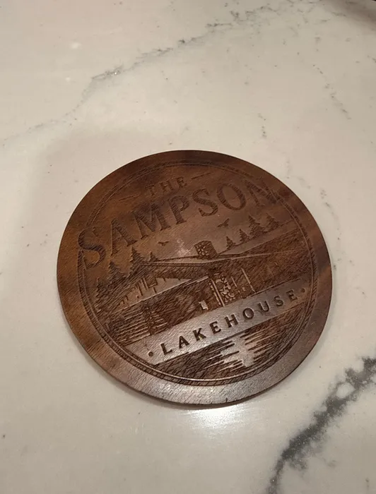 CustomFlyingDiscs.Com - Custom Handmade Walnut Coaster
