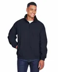 Harriton Adult Fleece-Lined Nylon Jacket Navy
