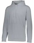 Adult Wicking Fleece Hooded Sweatshirt Athletic Grey