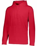 Adult Wicking Fleece Hooded Sweatshirt RED