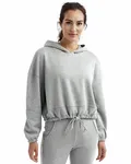Ladies' Cropped Maria Hoodie Heather Grey
