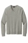 Brooks Brothers Cotton Stretch V-Neck Sweater BB18400 Light Shadow Grey Heather