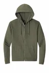 District Perfect Tri Fleece Full-Zip Hoodie DT1302 Military Green Frost