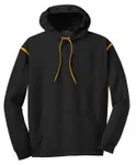 Sport-Tek Tech Fleece Colorblock Hooded Sweatshirt. F246 Black/ Gold