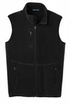 Port Authority R-Tek Pro Fleece Full-Zip Vest. F228 Black/ Black