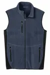 Port Authority R-Tek Pro Fleece Full-Zip Vest. F228 Navy Heather/ Black