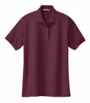 Port Authority Women's Silk Touch Polo. L500 Burgundy