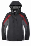 Port Authority Women's Colorblock 3-in-1 Jacket. L321 Black/ Magnet/ Signal Red