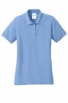 Port & Company Women's Core Blend Pique Polo. LKP155 Light Blue