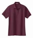 Port Authority Women's Silk Touch Polo. L500 Maroon