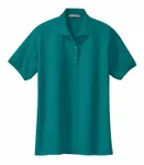 Port Authority Women's Silk Touch Polo. L500 Teal Green
