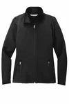 Port Authority Women's Pique Fleece Jacket. L222 BLACK