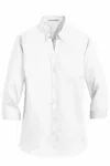 Port Authority Women's 3/4-Sleeve SuperPro Twill Shirt. L665 WHITE
