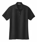 Port Authority Women's Silk Touch Polo. L500 BLACK