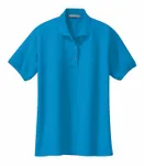 Port Authority Women's Silk Touch Polo. L500 Turquoise