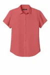 Port Authority Women's Short Sleeve UV Dockside Shirt LW963 Coral Reef