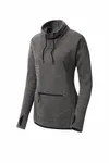 Sport-Tek Women's Triumph Cowl Neck Pullover LST280 Dark Grey Heather