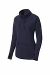 Sport-Tek Women's Triumph Cowl Neck Pullover LST280 Navy