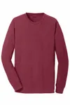 Port & Company Beach Wash Garment-Dyed Long Sleeve Tee PC099LS MERLOT