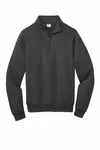 Port & Company Core Fleece 1/4-Zip Pullover Sweatshirt PC78Q Dark Heather Grey