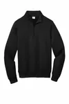 Port & Company Core Fleece 1/4-Zip Pullover Sweatshirt PC78Q Jet Black