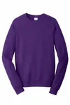 Port & Company Fan Favorite Fleece Crewneck Sweatshirt. PC850 Team Purple