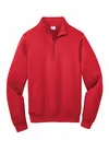 Port & Company Core Fleece 1/4-Zip Pullover Sweatshirt PC78Q RED