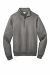 Port & Company Core Fleece 1/4-Zip Pullover Sweatshirt PC78Q Graphite Heather