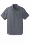 Port Authority Short Sleeve SuperPro Oxford Shirt. S659 BLACK
