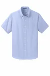 Port Authority Short Sleeve SuperPro Oxford Shirt. S659 Oxford Blue