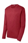 Sport-Tek Long Sleeve Heather Contender Tee. ST360LS Scarlet Heather