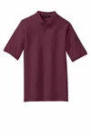 Port Authority Tall Silk Touch Polo with Pocket. TLK500P Burgundy