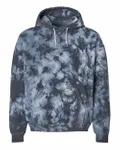 Blended Tie-Dyed Hooded Sweatshirt Black Crystal