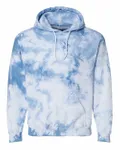 Blended Tie-Dyed Hooded Sweatshirt Cloudy Sky Crystal