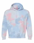 Blended Tie-Dyed Hooded Sweatshirt Coral Dream