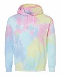 Blended Tie-Dyed Hooded Sweatshirt Pastel Rainbow