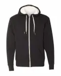 Sherpa-Lined Hooded Sweatshirt BLACK