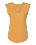 Women's Festival Sleeveless Deep V-Neck T-Shirt Antique Gold