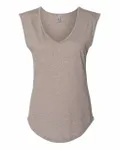 Women's Festival Sleeveless Deep V-Neck T-Shirt Ash