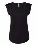 Women's Festival Sleeveless Deep V-Neck T-Shirt BLACK