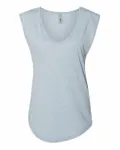 Women's Festival Sleeveless Deep V-Neck T-Shirt Stonewash Denim